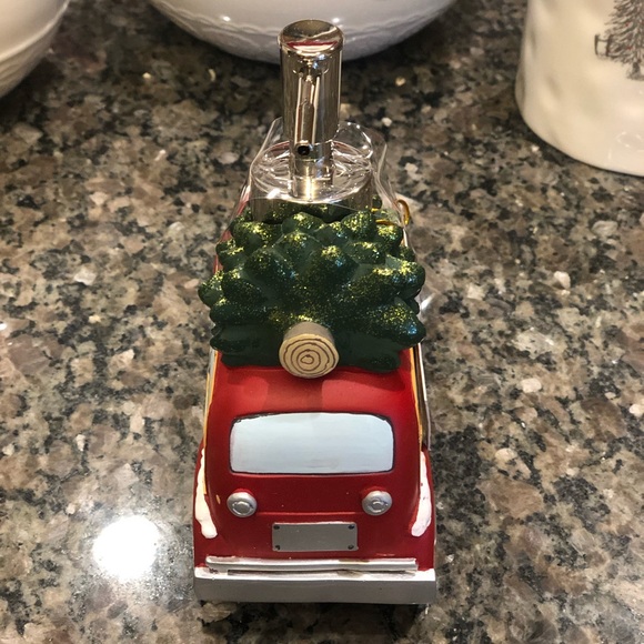 Vintage Red Truck with Tree Soap Dispenser - Picture 4 of 4